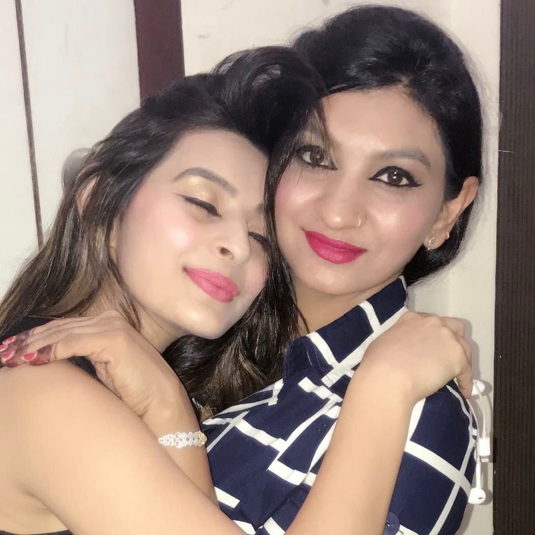 Ankita with her mother