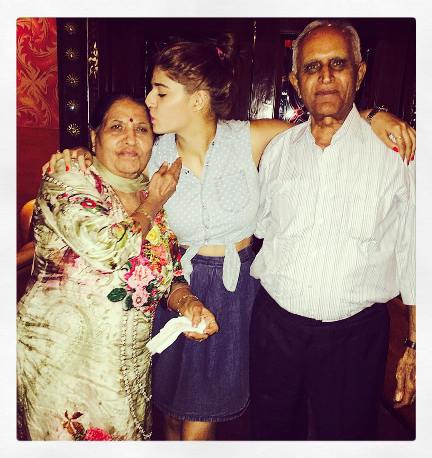 Shreya with her grand parent