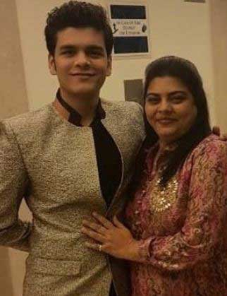Bhavya with his mother
