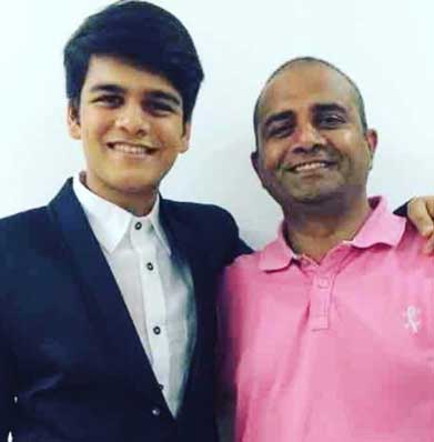 Bhavya with his father